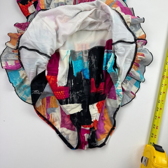 Christina Abstract Patterned One Piece Bathing with Skirt - Picture 7 of 13